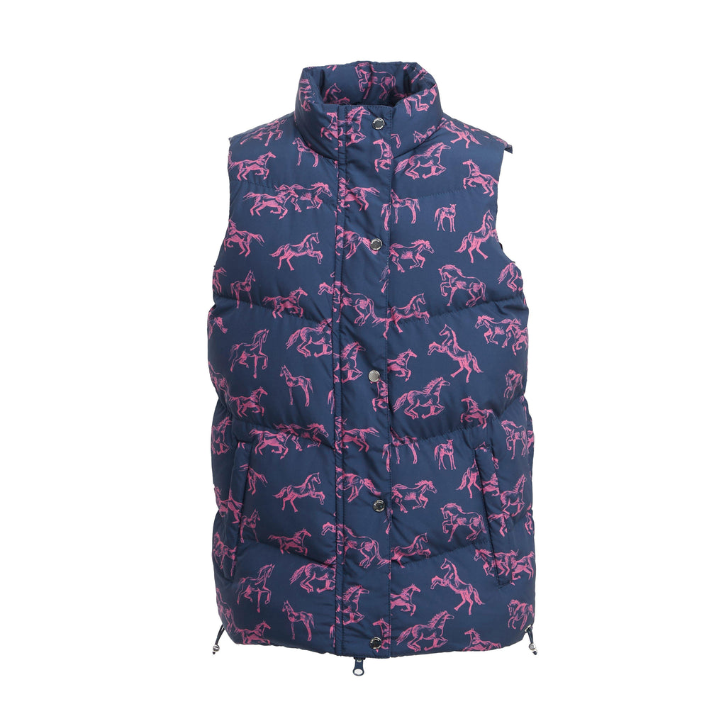 Kids Patrice Everyday Puffer Vest Navy/Frolicking Horse