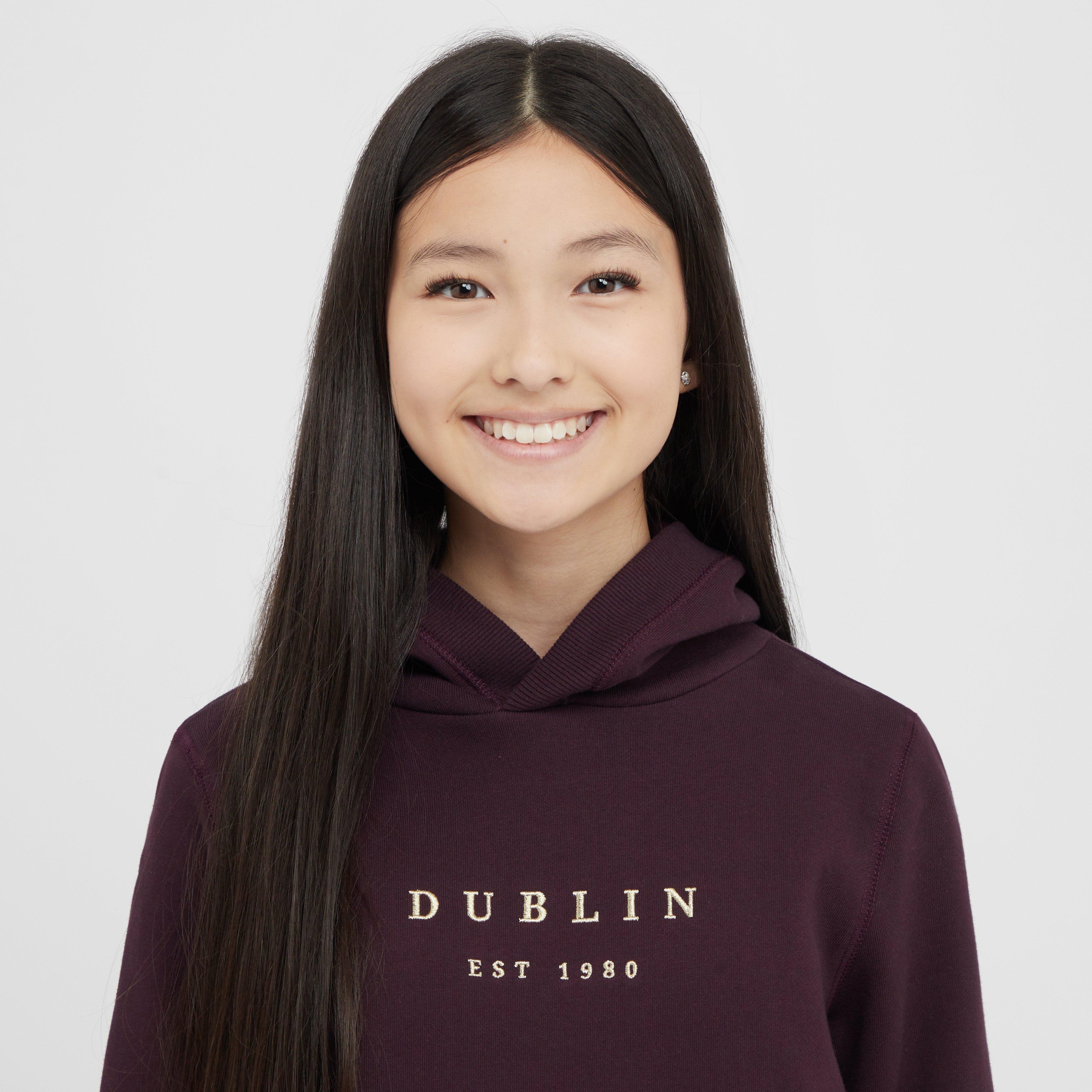 Kids Lilah Lurex Logo Hoodie Plum Perfect/Rose Gold