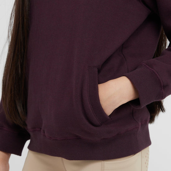 Kids Lilah Lurex Logo Hoodie Plum Perfect/Rose Gold