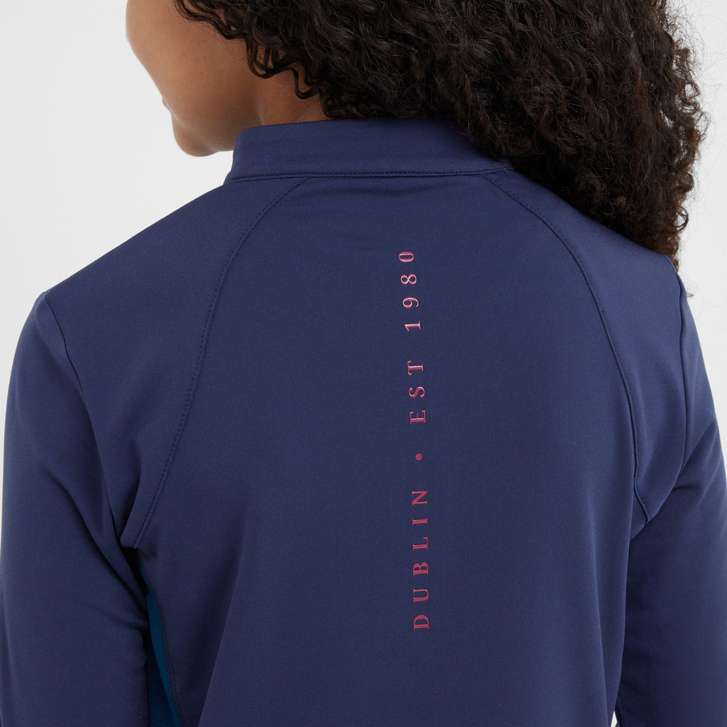Kids Sadie Panel Detail Long Sleeve Riding Top Naval Academy/Legion Blue