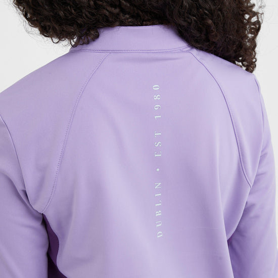 Kids Sadie Panel Detail Long Sleeve Riding Top Paisley Purple/Imperial Purple