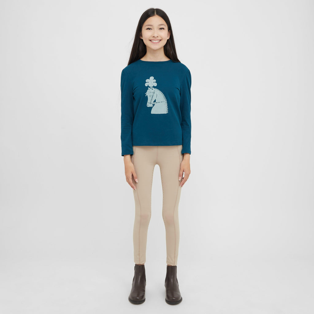 Kids Poppy Puff Sleeve Tee Legion Blue/Pony Silhouette