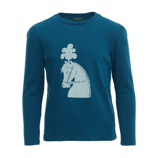 Kids Poppy Puff Sleeve Tee Legion Blue/Pony Silhouette