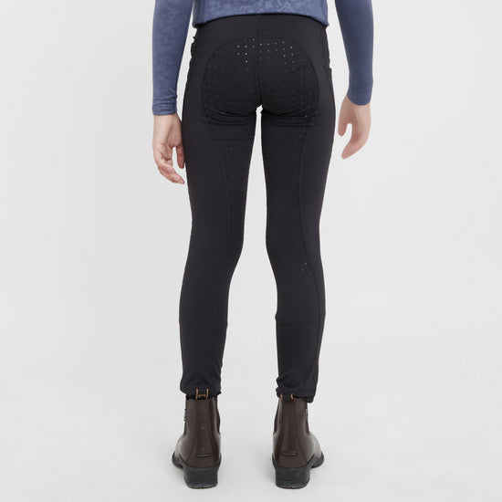 Kids Thermal Riding Tights Black