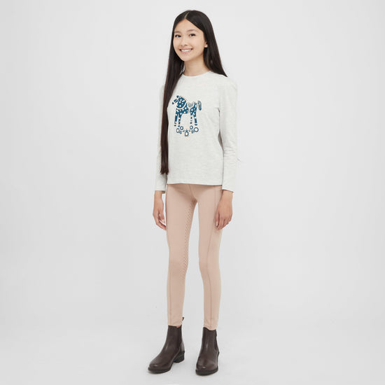 Kids Everyday Riding Tights Beige