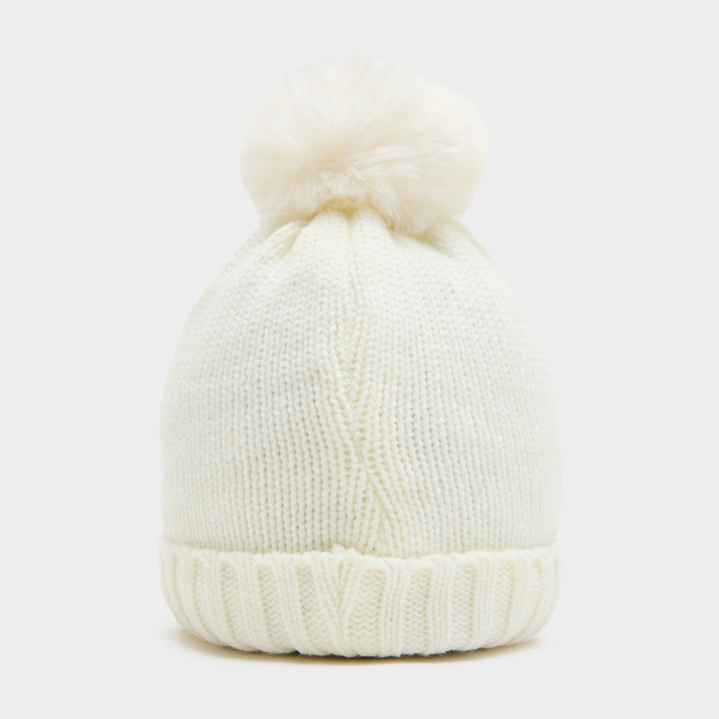 Kids Embroidered Unicorn Beanie White