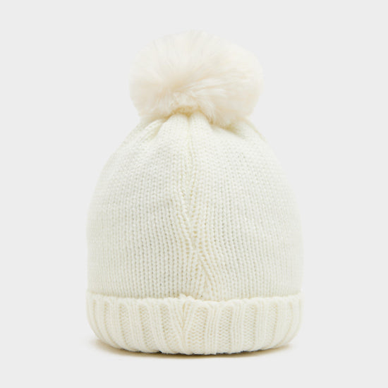 Kids Embroidered Unicorn Beanie White