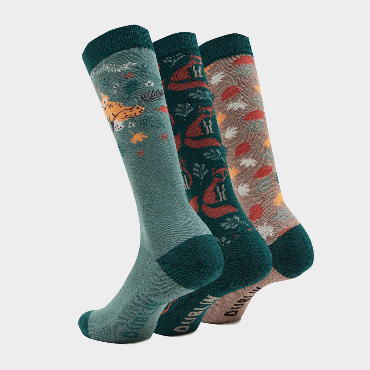Kids 3 Pack Socks Autumnal