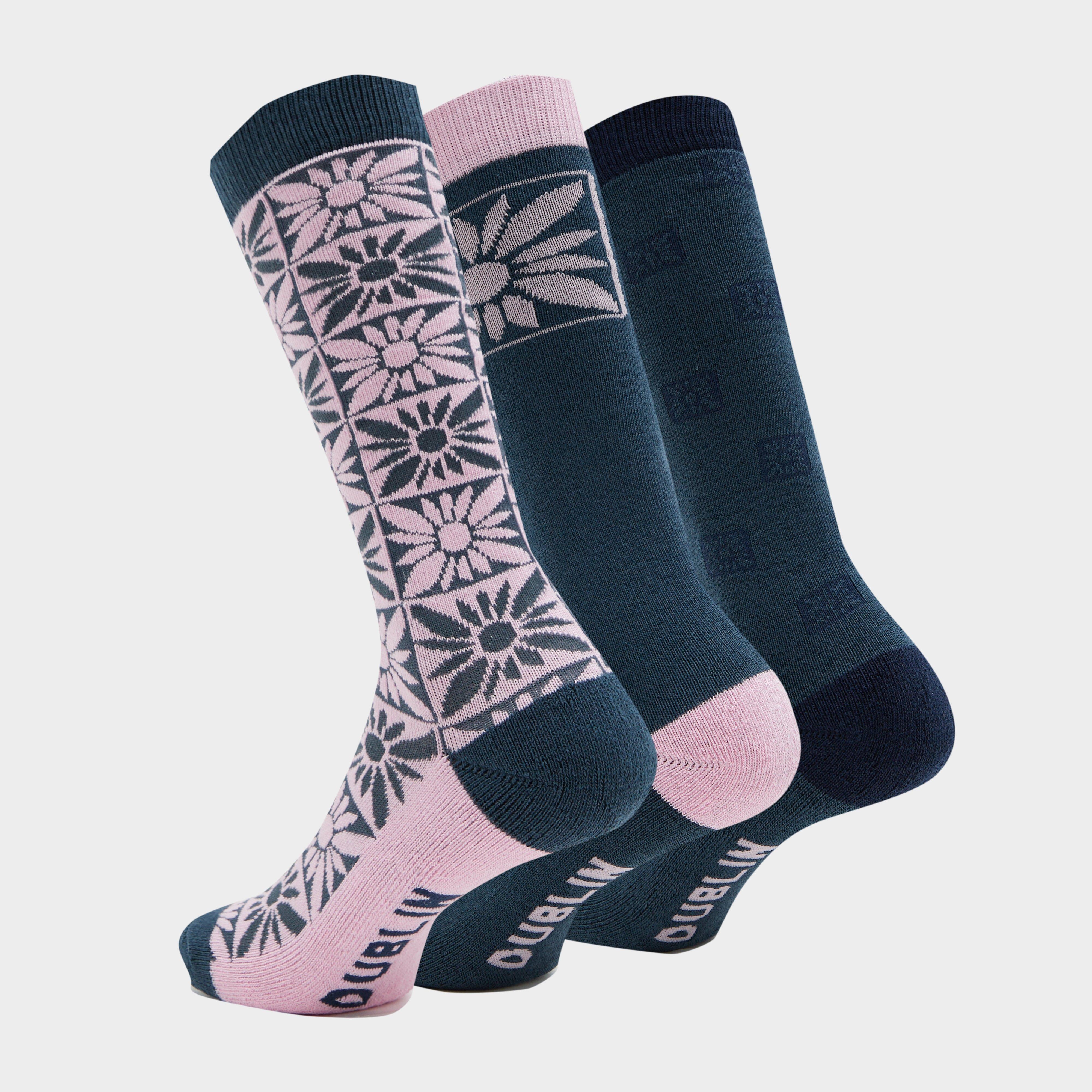Kids 3 Pack Socks Geo Floral