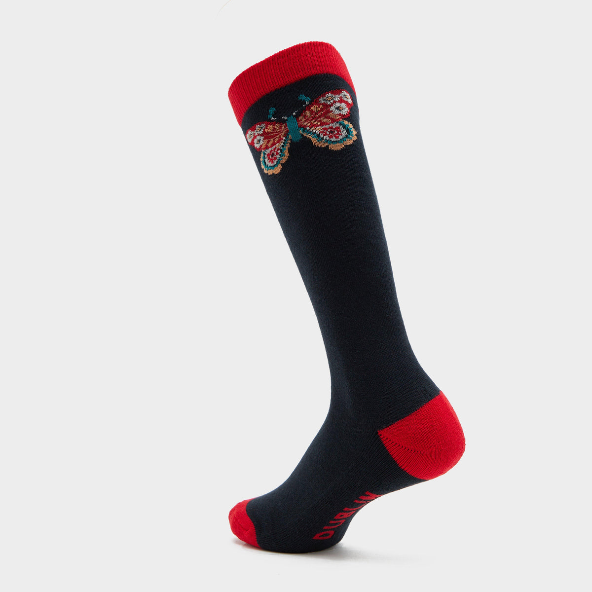 Kids Single Pack Socks Navy Butterfly