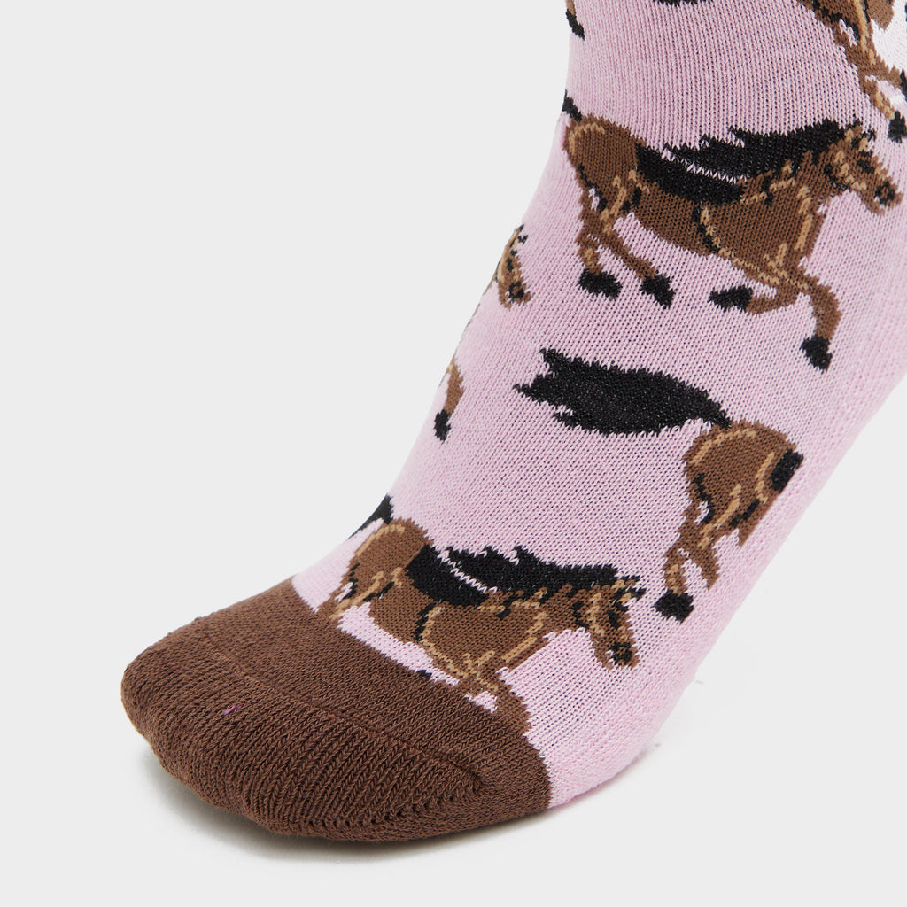 Kids Single Pack Socks Sweet Lilac Horses
