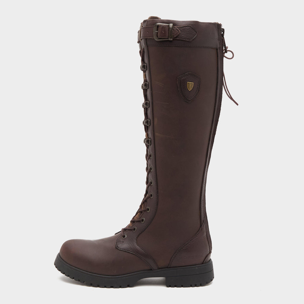 Womens Teramo Lace Country Boots Dark Brown