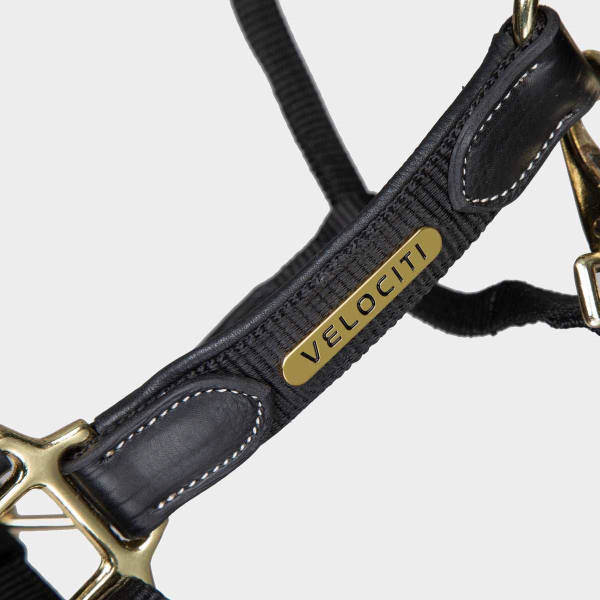 Lusso Padded Leather Headcollar Black