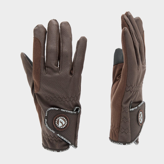 Adults Aachen FlexFit Riding Gloves Brown