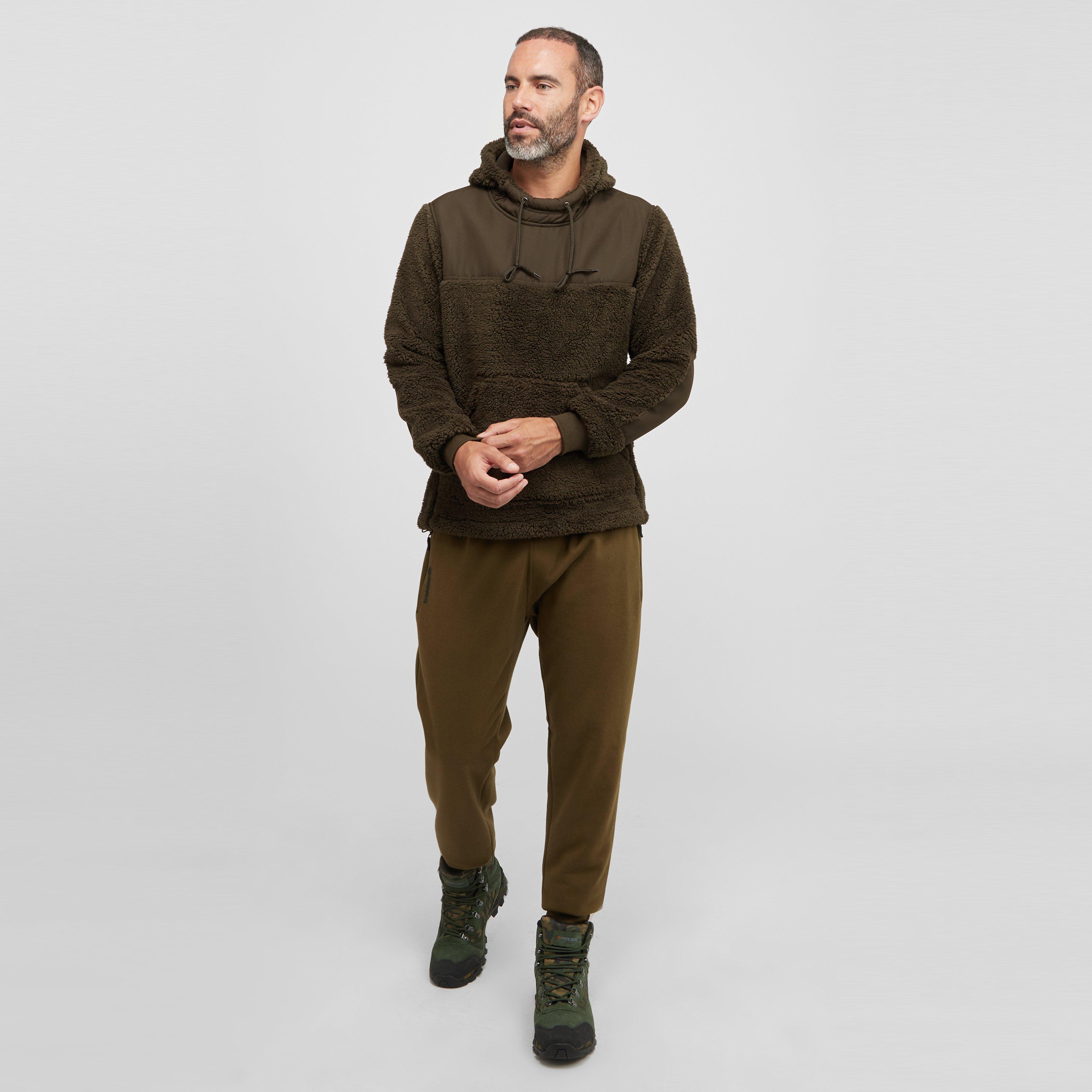 Mens Sherpa Fleece Hoodie Green