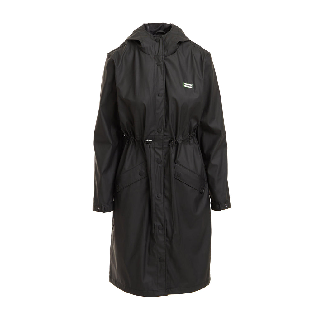 Green Label Womens Maidens Long Wind Breaker Black