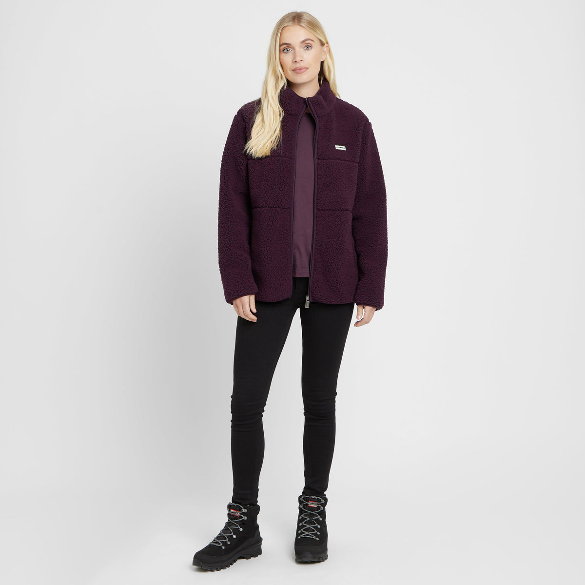 Green Label Womens Nethy Borg Fleece Plum