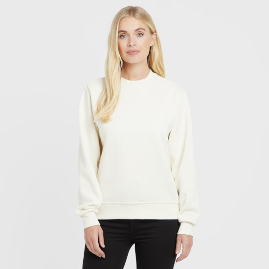 Green Label Womens Haven Crew Neck Sweatshirt Antique White