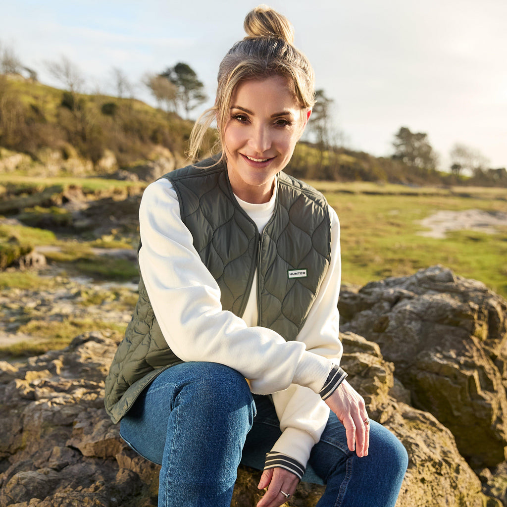 Green Label Womens Haven Crew Neck Sweatshirt Antique White