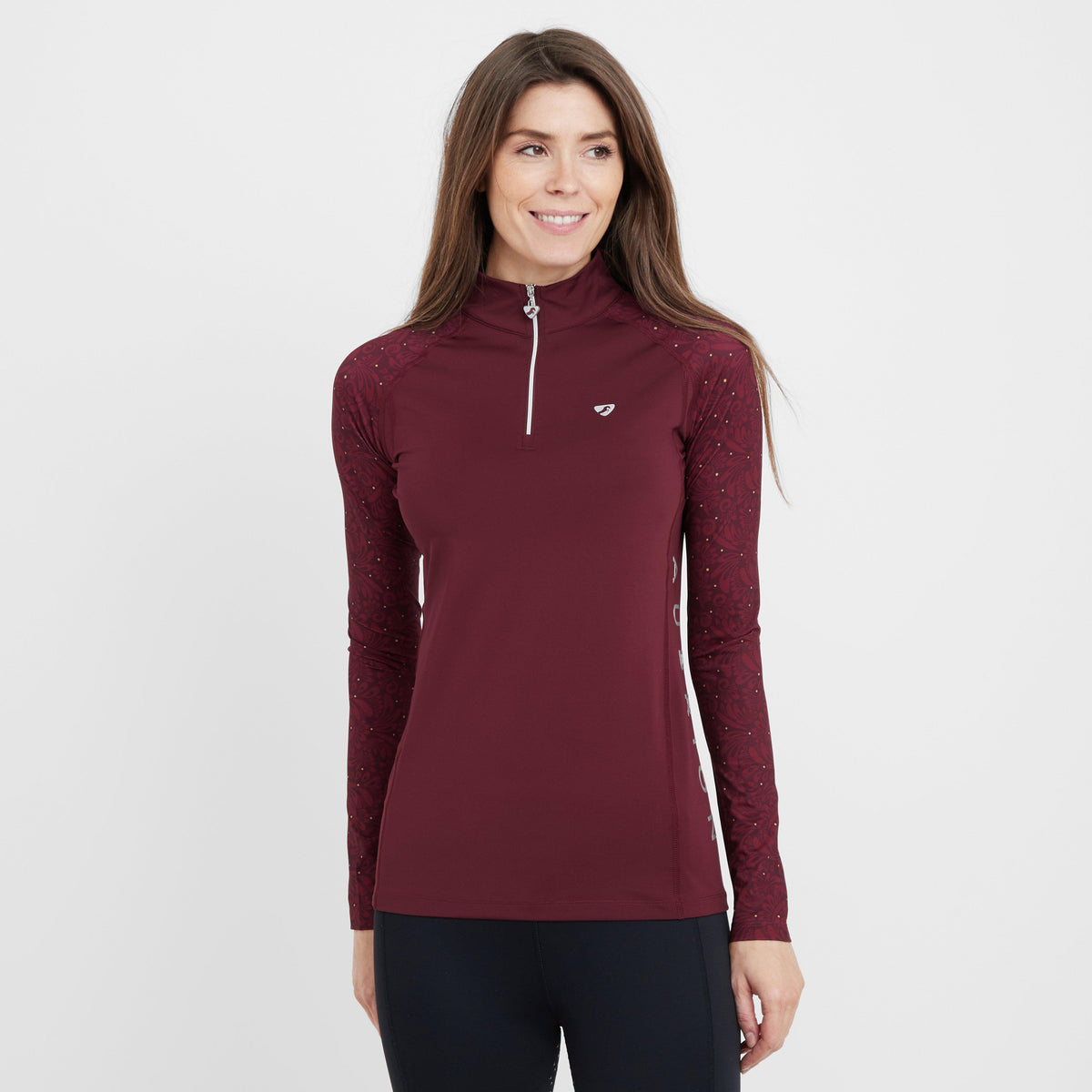 Womens Hyde Park Base Layer Red Paisley