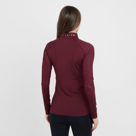 Womens Hyde Park Base Layer Red Paisley