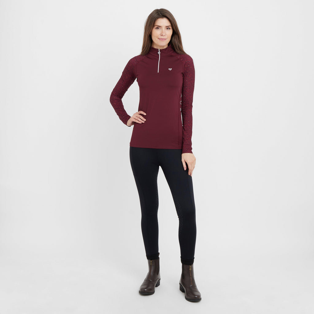 Womens Hyde Park Base Layer Red Paisley