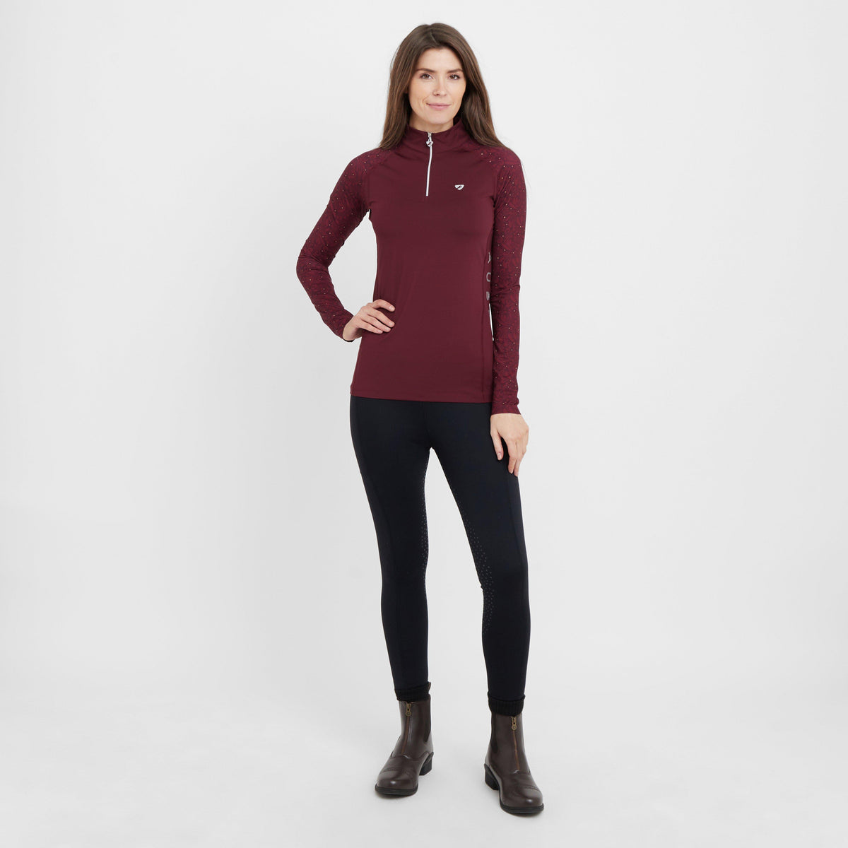 Womens Hyde Park Base Layer Red Paisley