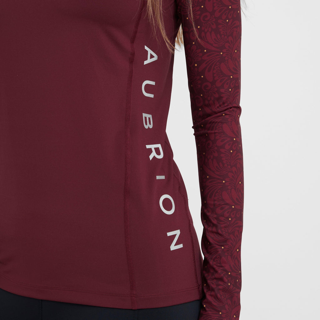 Womens Hyde Park Base Layer Red Paisley