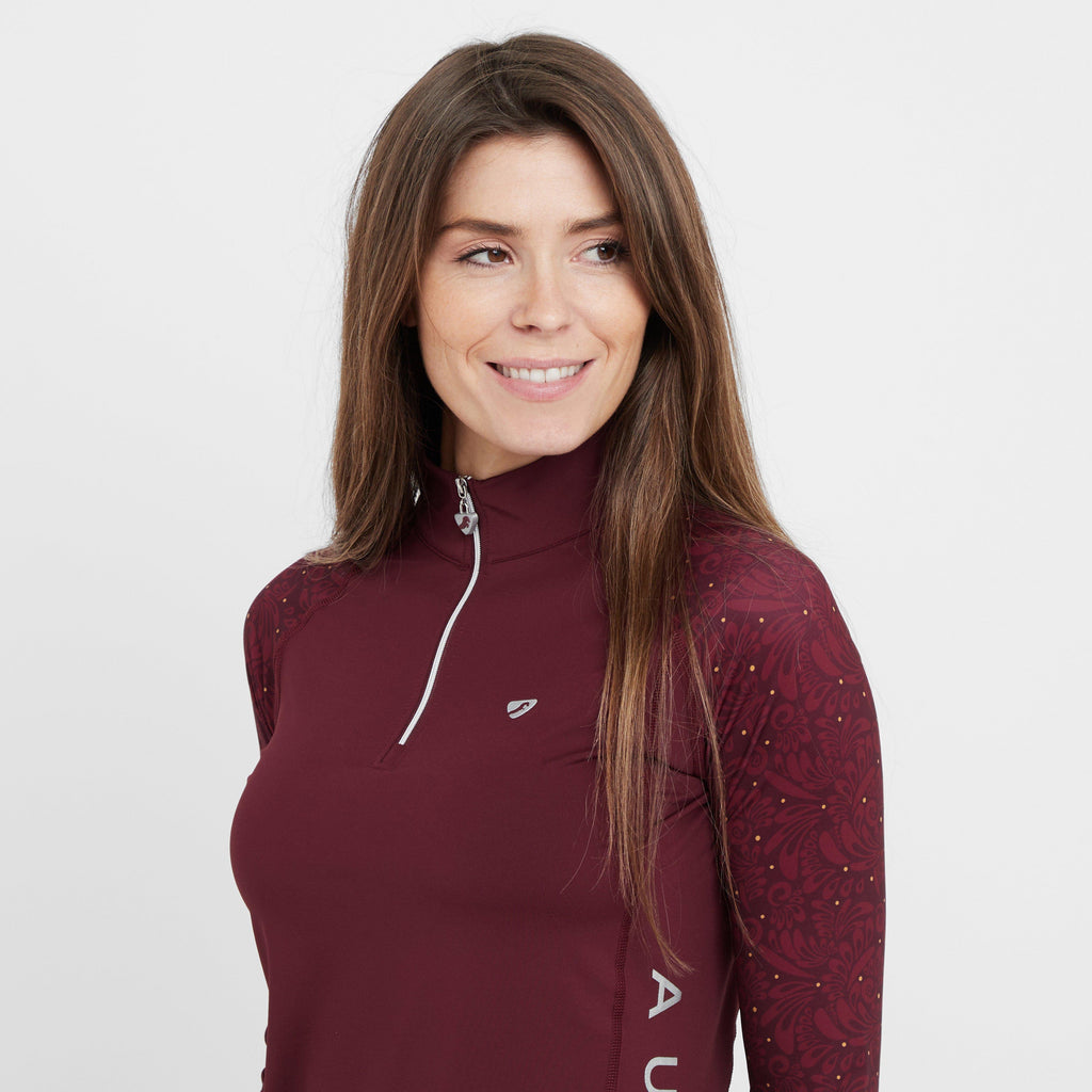 Womens Hyde Park Base Layer Red Paisley