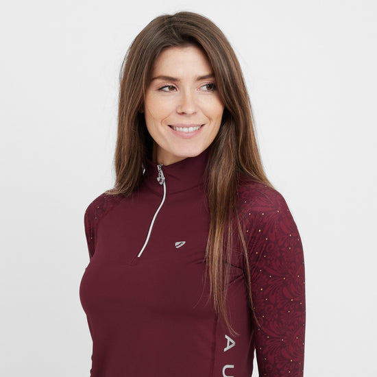 Womens Hyde Park Base Layer Red Paisley