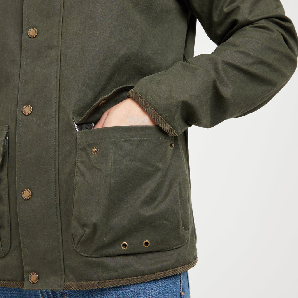 Green Label Mens Kilmar Wax Jacket Green