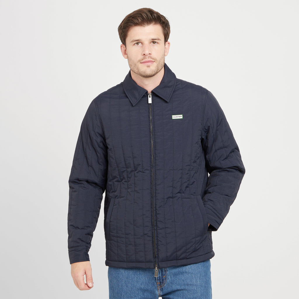Green Label Mens Caldy Quilted Jacket Navy