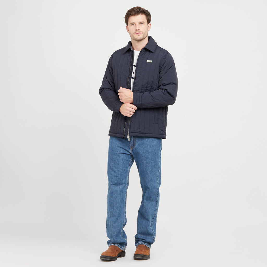 Green Label Mens Caldy Quilted Jacket Navy