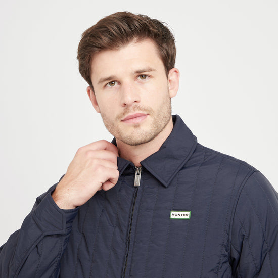 Green Label Mens Caldy Quilted Jacket Navy