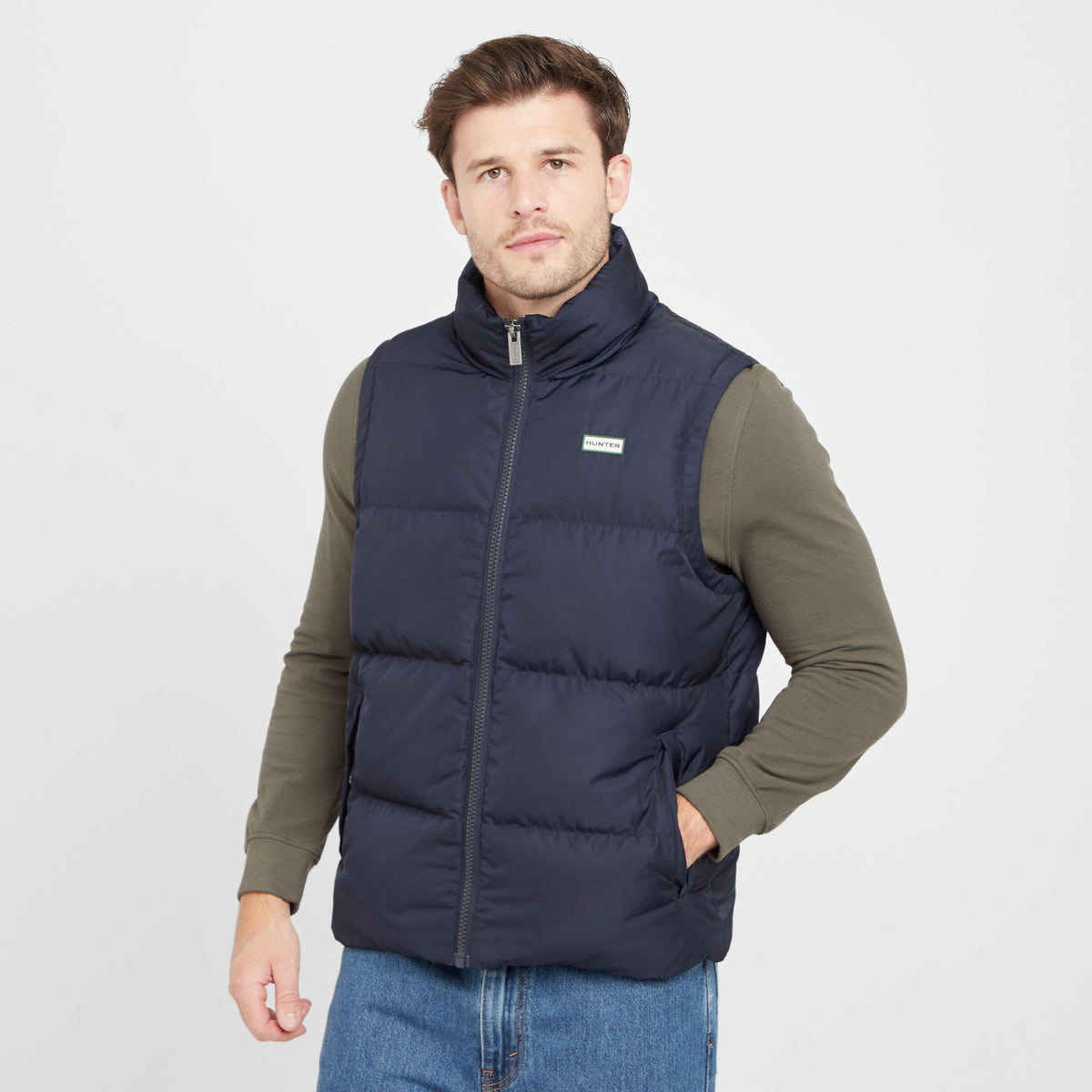 Green Label Mens Dunfer Gilet Night Sky