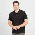 Green Label Mens Alvie Short Sleeved Polo Shirt Black