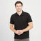 Green Label Mens Alvie Short Sleeved Polo Shirt Black