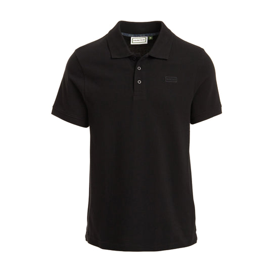 Green Label Mens Alvie Short Sleeved Polo Shirt Black