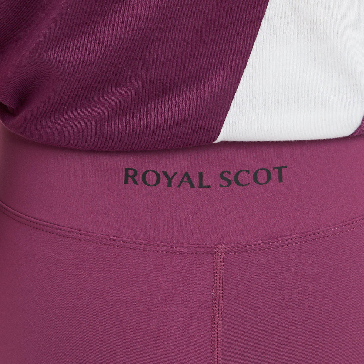 Kids Ivy Knee Patch Riding Tights Wine