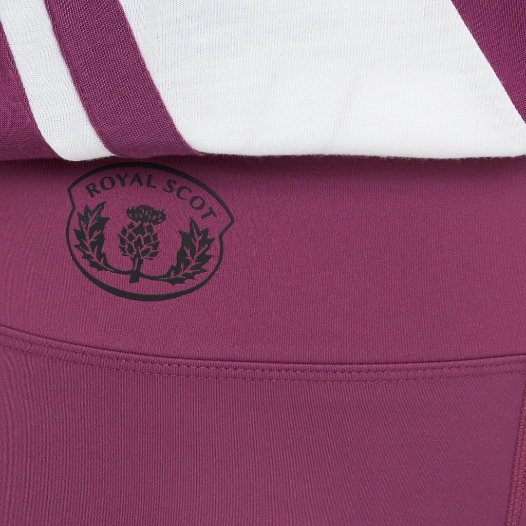 Kids Ivy Knee Patch Riding Tights Wine