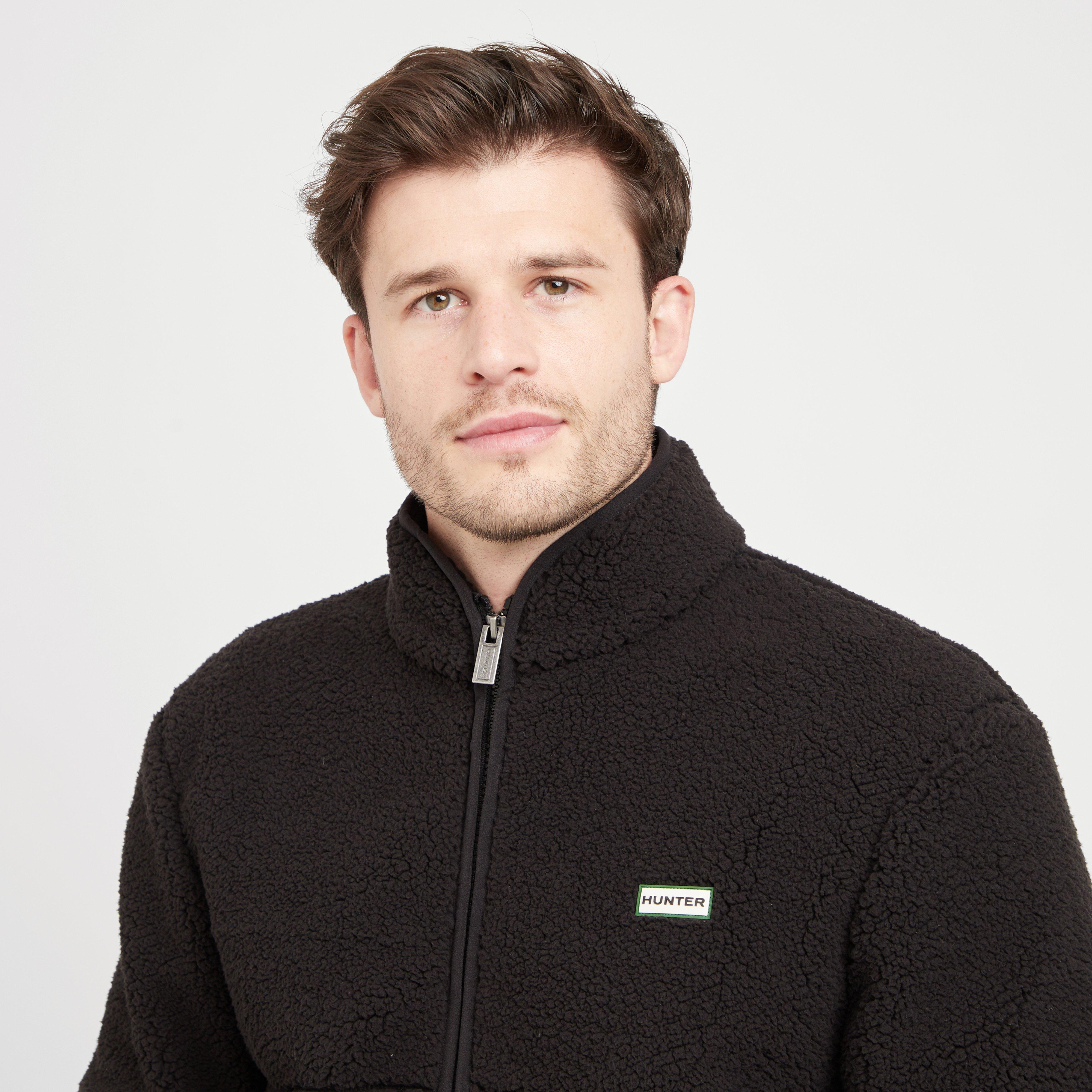 Green Label Mens Elgin Borg Fleece Black
