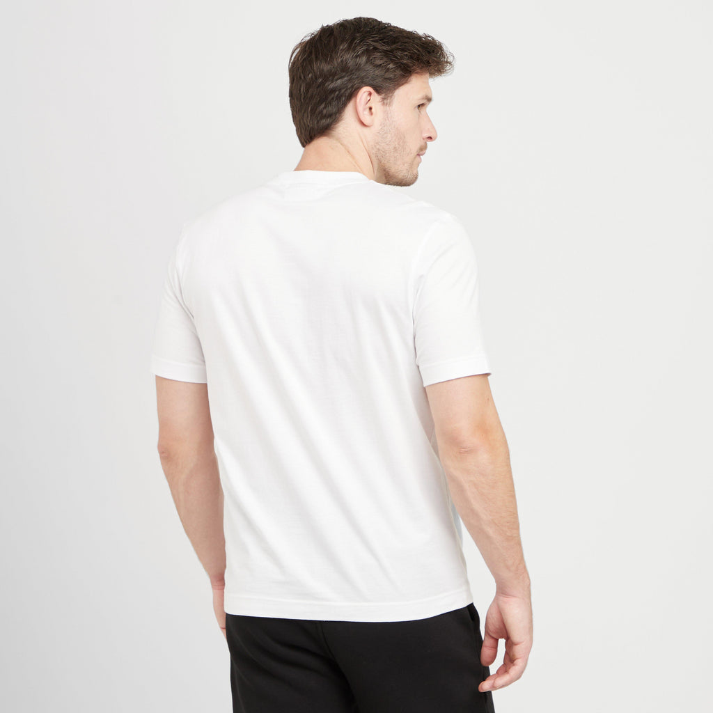 Green Label Mens Barry Big Logo T-Shirt White