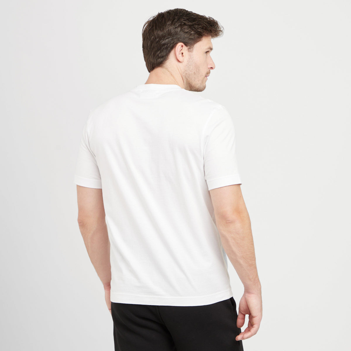 Green Label Mens Barry Big Logo T-Shirt White