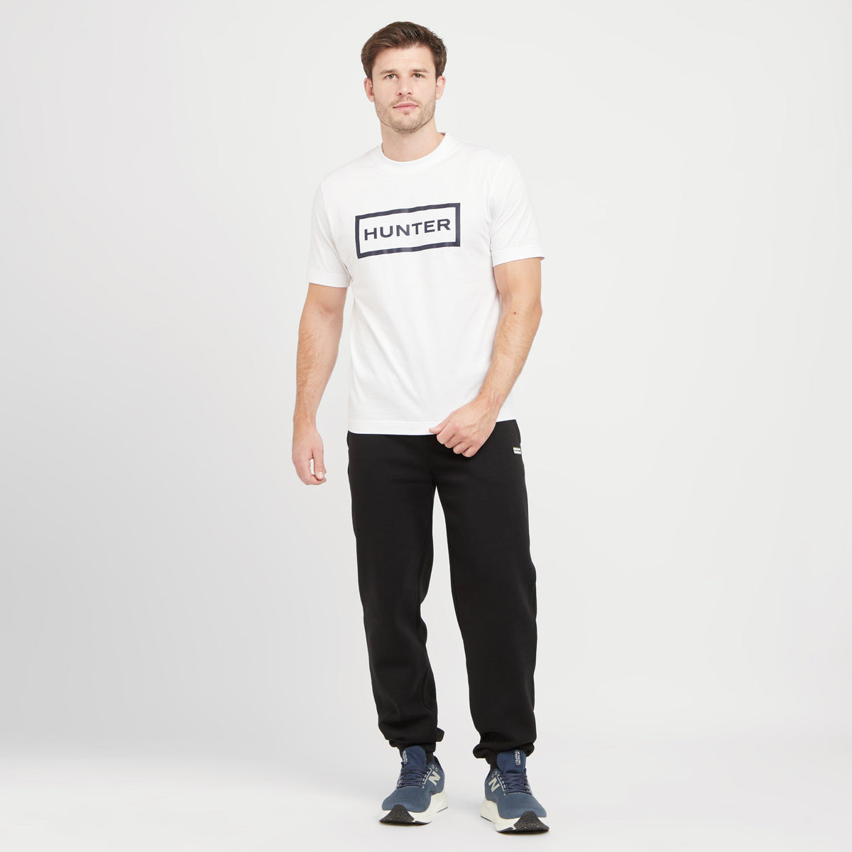 Green Label Mens Barry Big Logo T-Shirt White