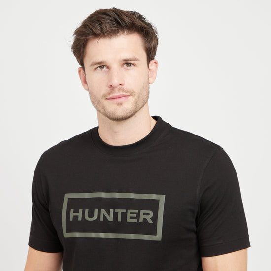 Green Label Mens Barry Big Logo T-Shirt Black