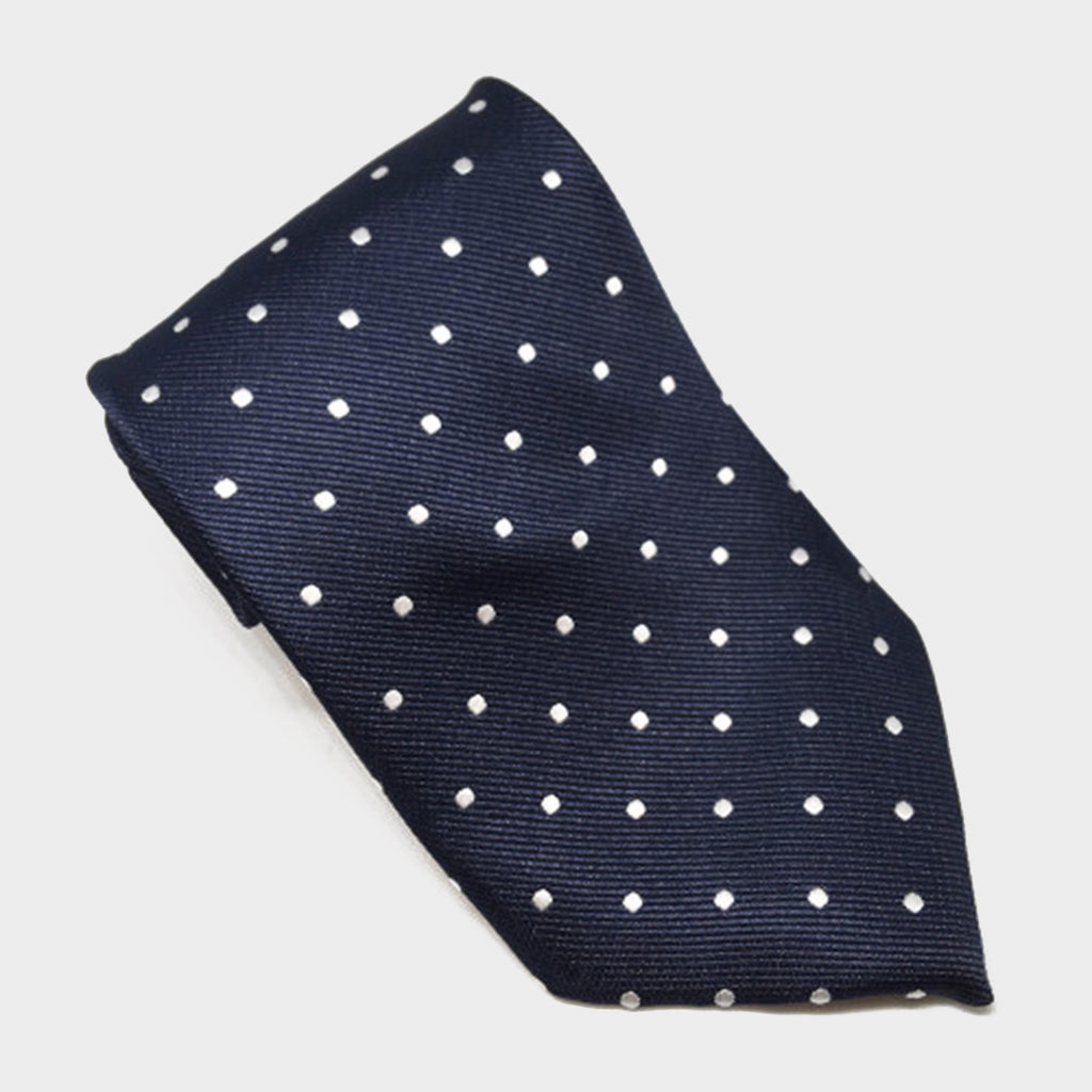 Kids Polka Dot Show Tie Navy/White