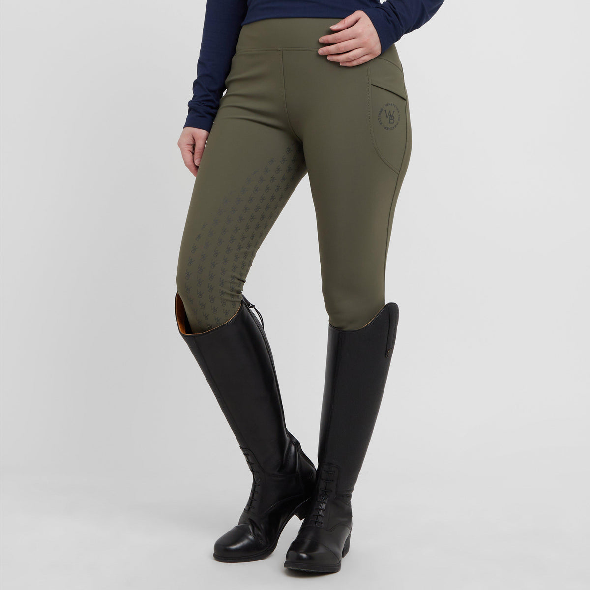 Womens Thermal Riding Tights Olive Night