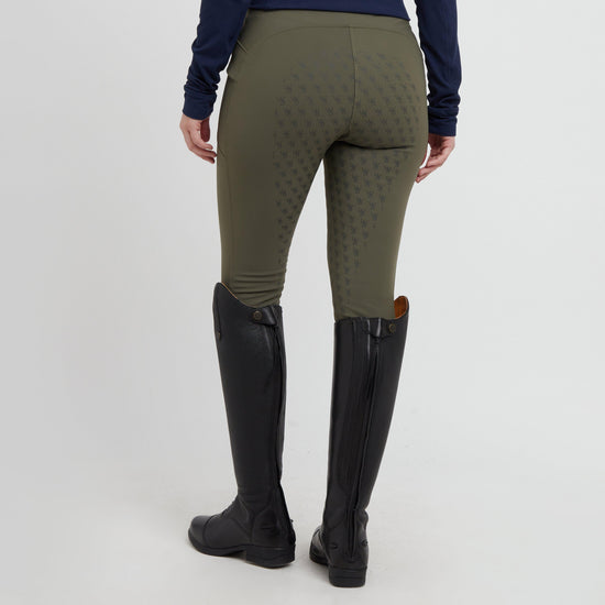 Womens Thermal Riding Tights Olive Night