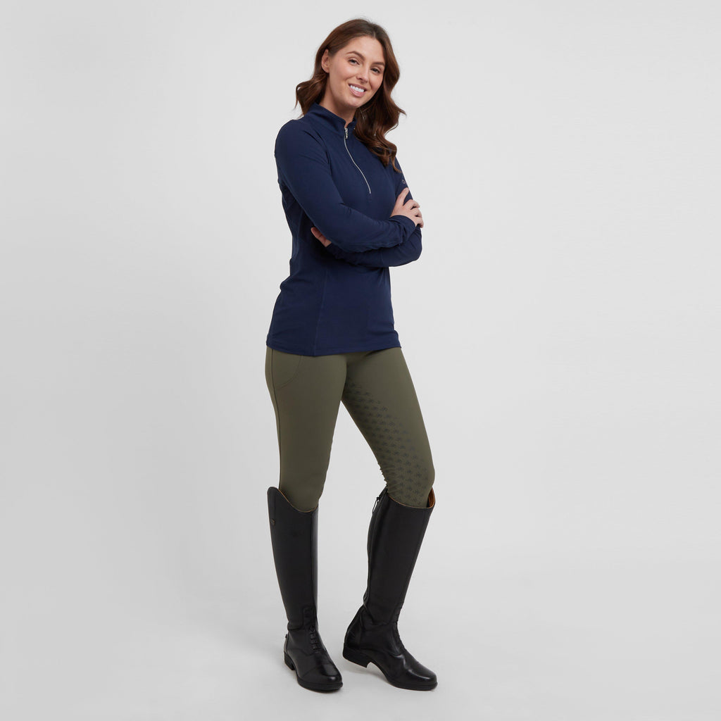 Womens Thermal Riding Tights Olive Night