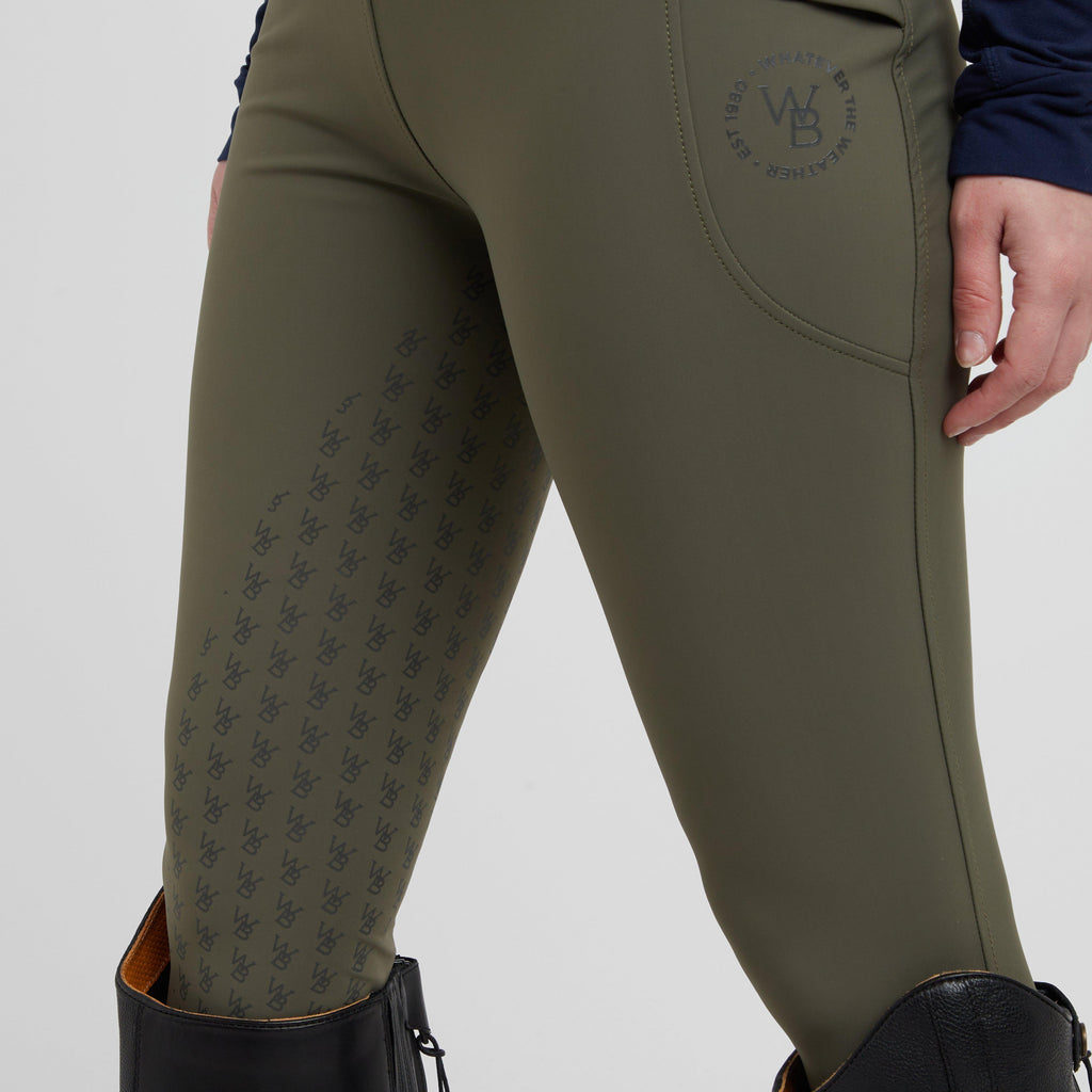 Womens Thermal Riding Tights Olive Night